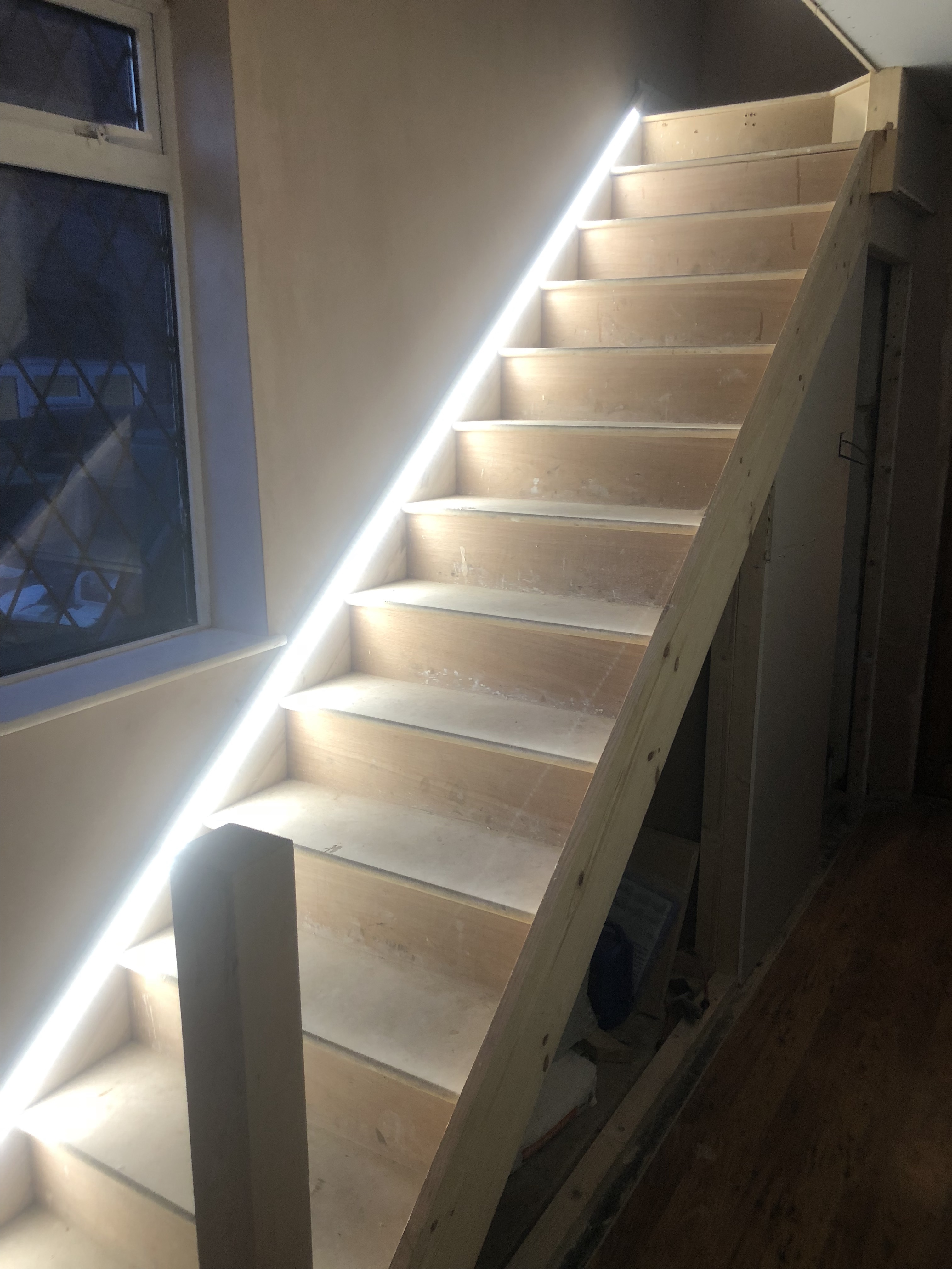 Newel post and handrail detail